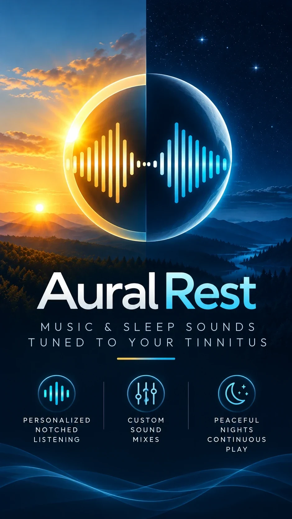 Aural Rest app: music and sleep sounds, tuned to your tinnitus
